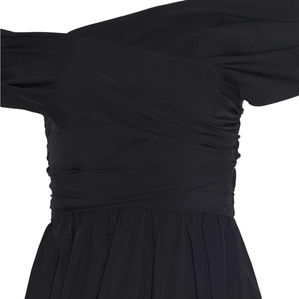 Altuzarra Black One Shoulder Dolman Sleeve Cocktail blouse
